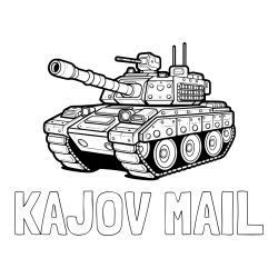 Online izdelana pobarvanka - Pobarvanka imena KAJOV MAIL in pobarvanka tanka