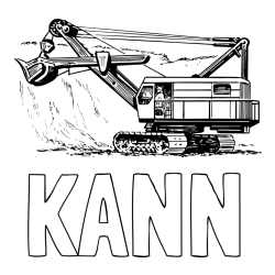 Online izdelana pobarvanka - Pobarvanka imena KANN in pobarvanka bagra 2