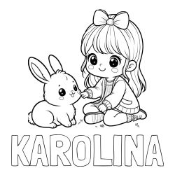 Pobarvanka imena KAROLINA