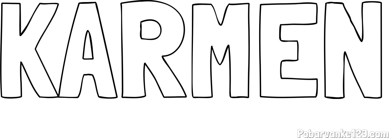 Pobarvanka imena KARMEN