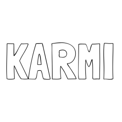 Online izdelana pobarvanka - Pobarvanka imena KARMI