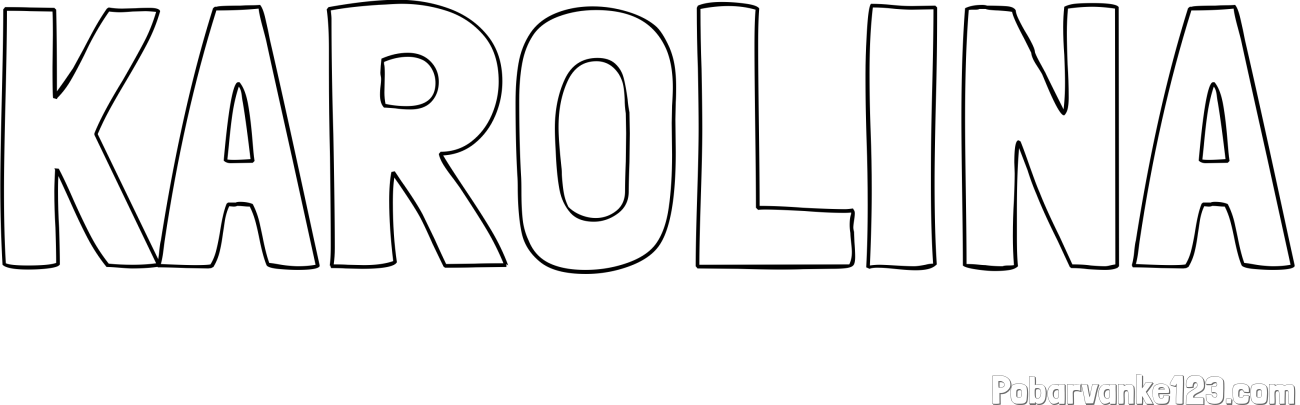 Pobarvanka imena KAROLINA