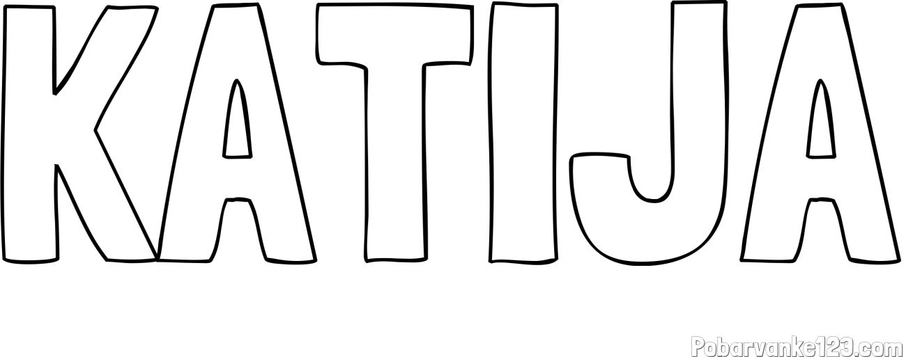 Pobarvanka imena KATIJA