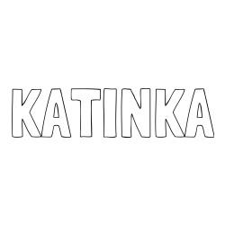 Pobarvanka imena KATINKA