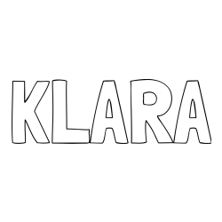 Pobarvanka imena KLARA