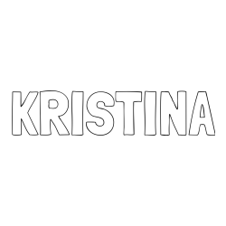 Pobarvanka imena KRISTINA