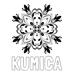 Online izdelana pobarvanka - Pobarvanka imena KUMICA in pobarvanka mandale (cvetovi)