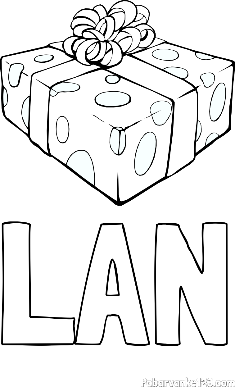 Pobarvanka imena LAN in božično darilo