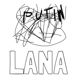 Online izdelana pobarvanka - Pobarvanka imena LANA in etiquteuoqo