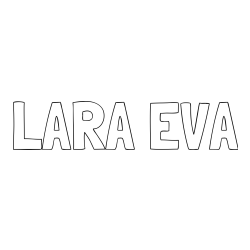 Pobarvanka imena LARA EVA