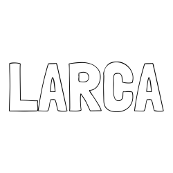 Online izdelana pobarvanka - Pobarvanka imena LARCA