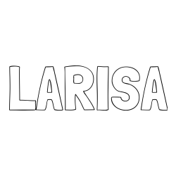 Pobarvanka imena LARISA