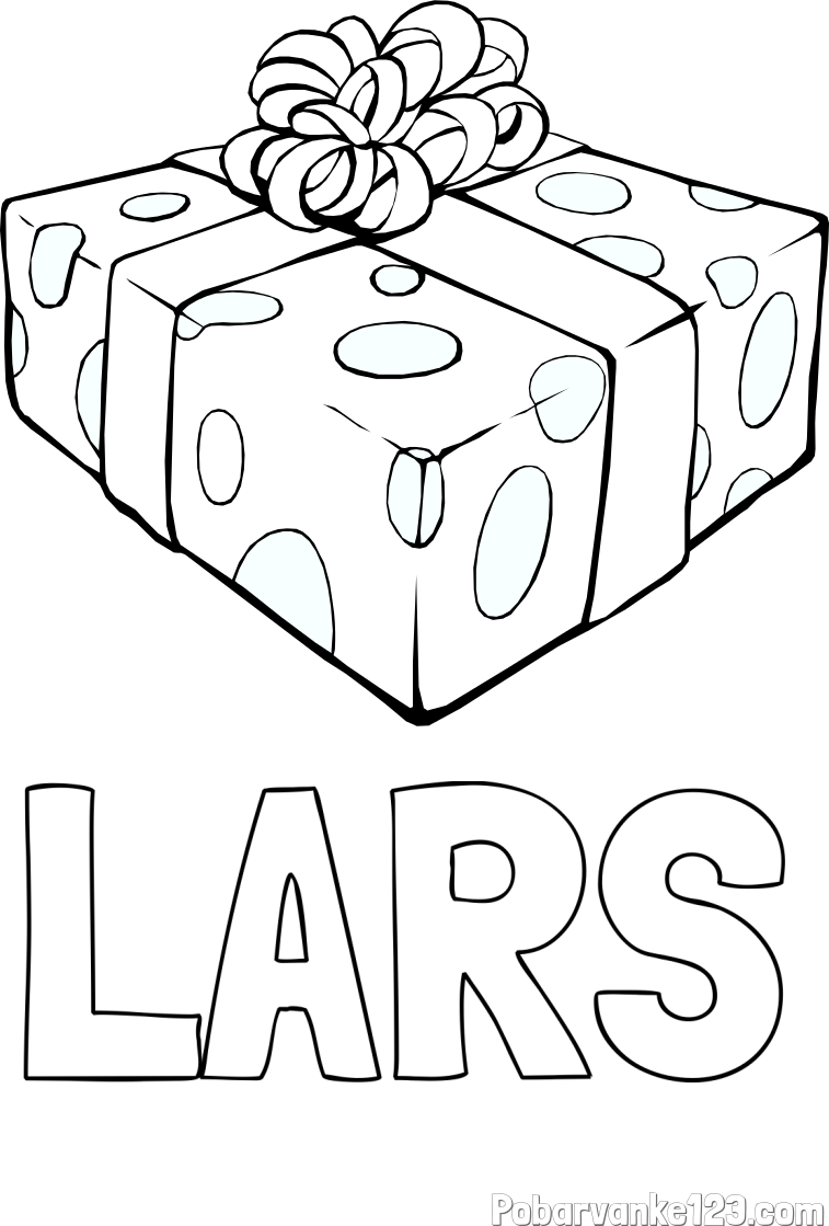 Pobarvanka imena LARS in božično darilo