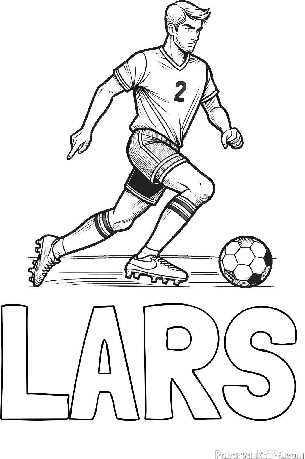 Pobarvanka imena LARS in pobarvanka nogometaša