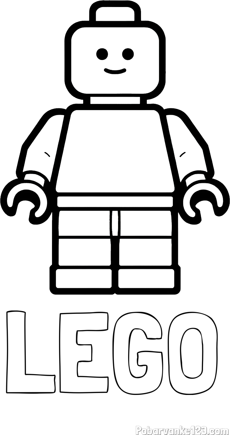 Pobarvanka imena LEGO in pobarvanka LEGO figurice fanta