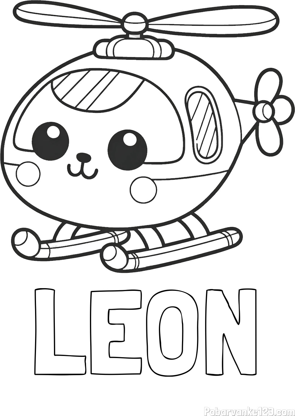 Pobarvanka imena LEON