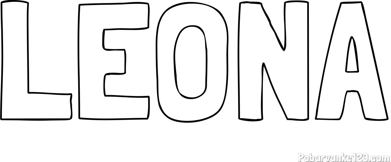 Pobarvanka imena LEONA