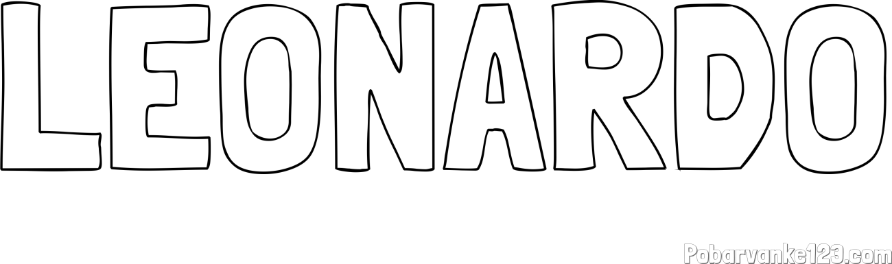Pobarvanka imena LEONARDO
