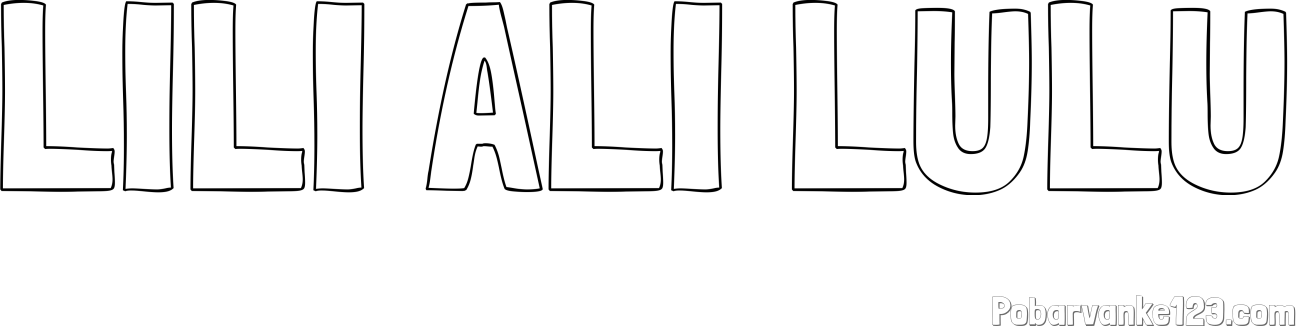 Pobarvanka imena LILI ALI LULU
