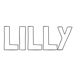 Online izdelana pobarvanka - Pobarvanka imena LILLY