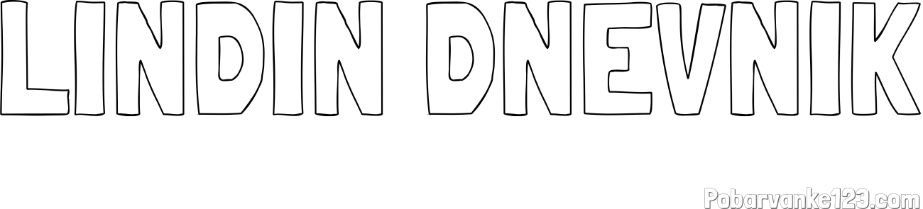 Pobarvanka imena LINDIN DNEVNIK