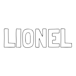 Online izdelana pobarvanka - Pobarvanka imena LIONEL