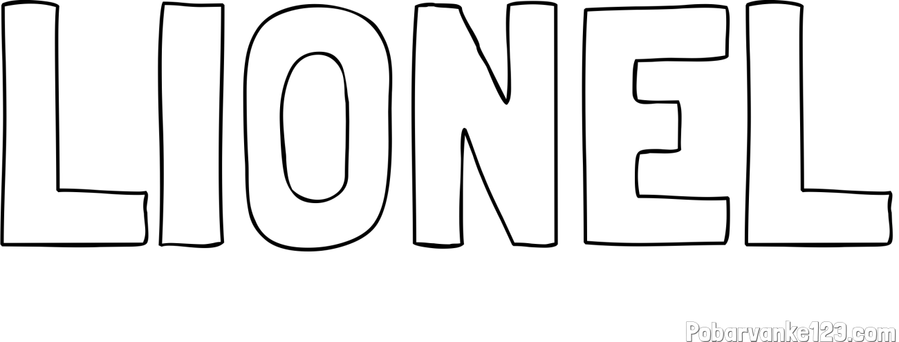 Pobarvanka imena LIONEL
