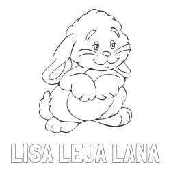 Online izdelana pobarvanka - Pobarvanka imena LISA LEJA LANA in pobarvanka zajčka