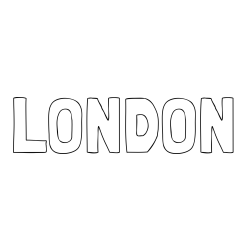 Online izdelana pobarvanka - Pobarvanka imena LONDON