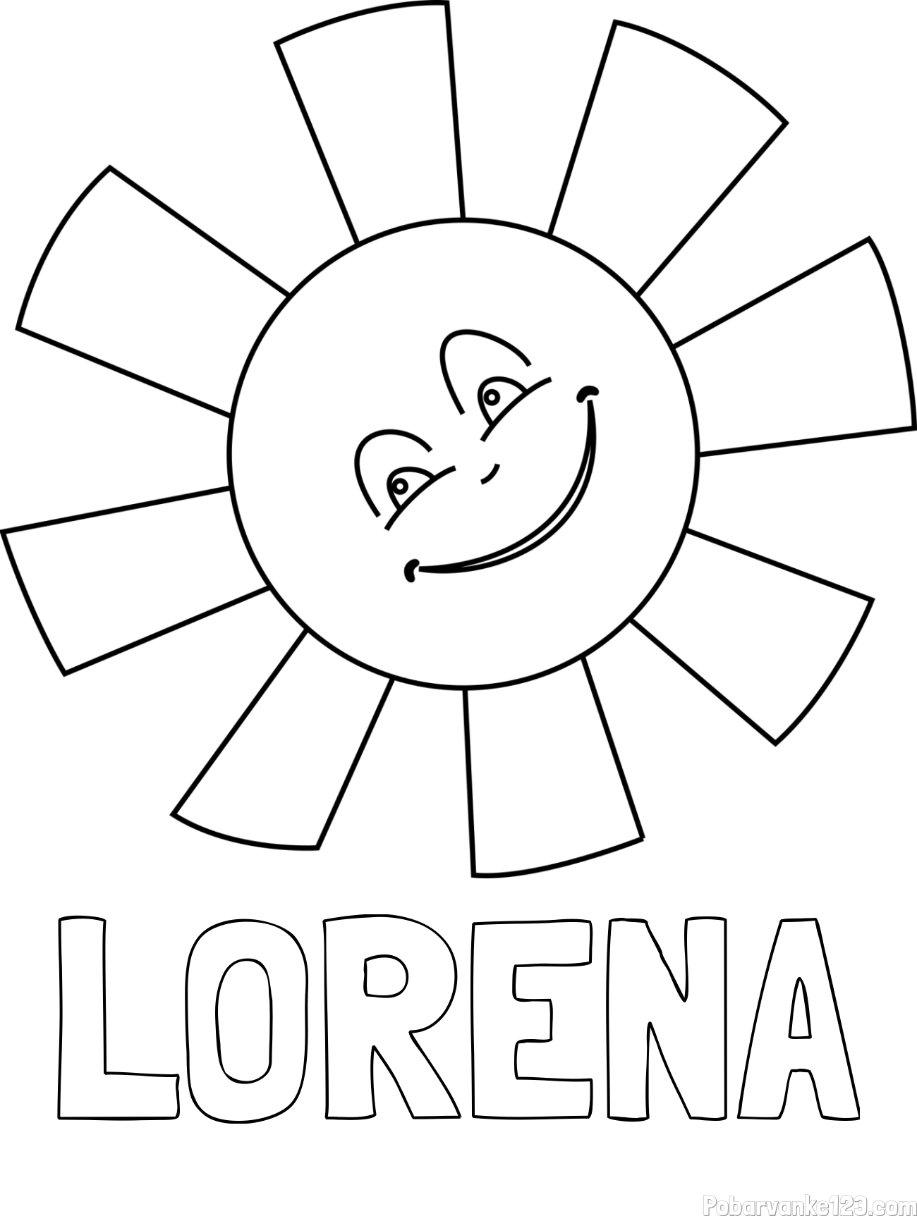 Pobarvanka imena LORENA