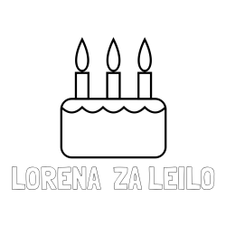 Online izdelana pobarvanka - Pobarvanka imena LORENA  ZA LEILO