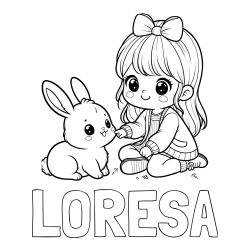Pobarvanka imena LORESA
