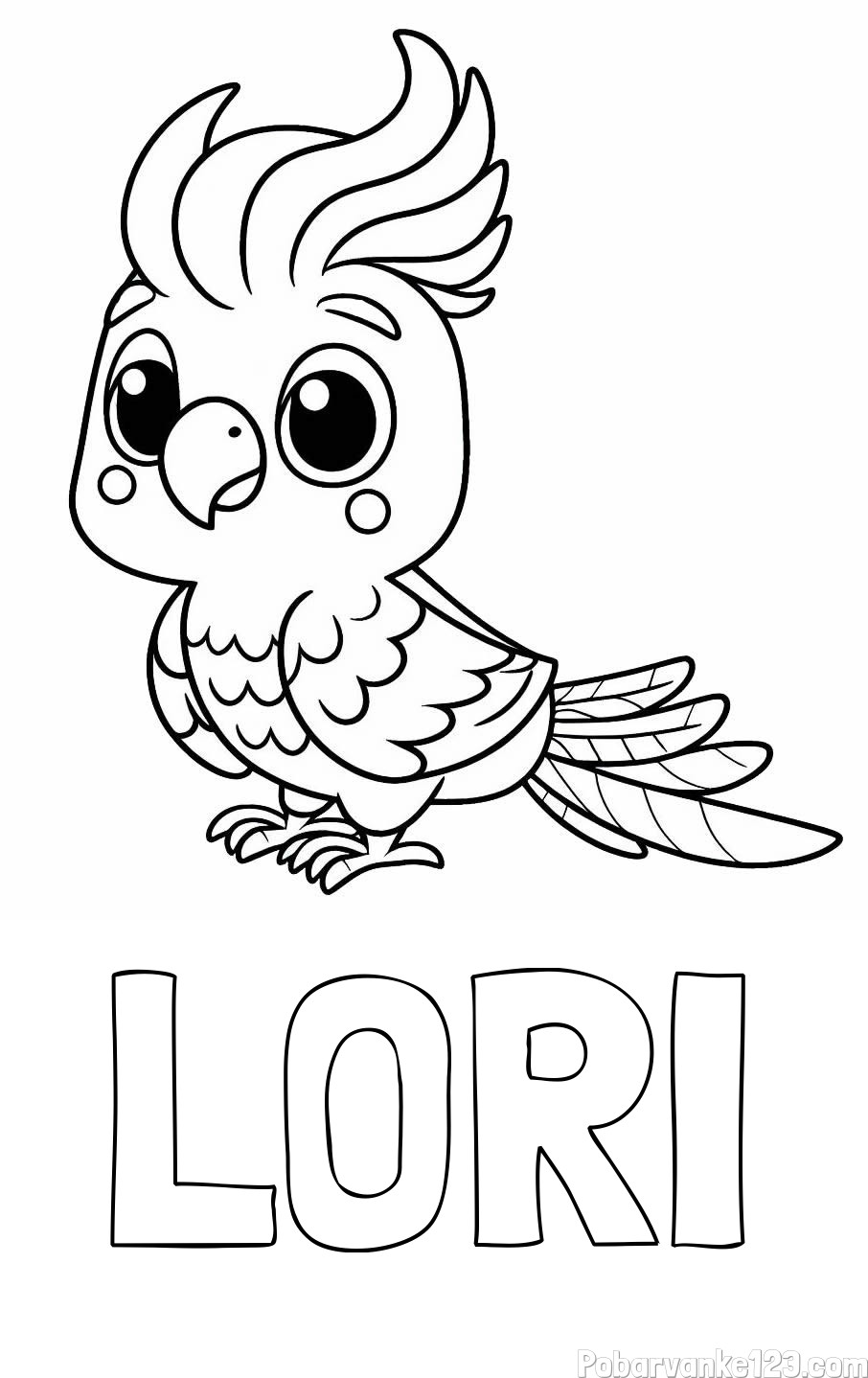 Pobarvanka imena LORI