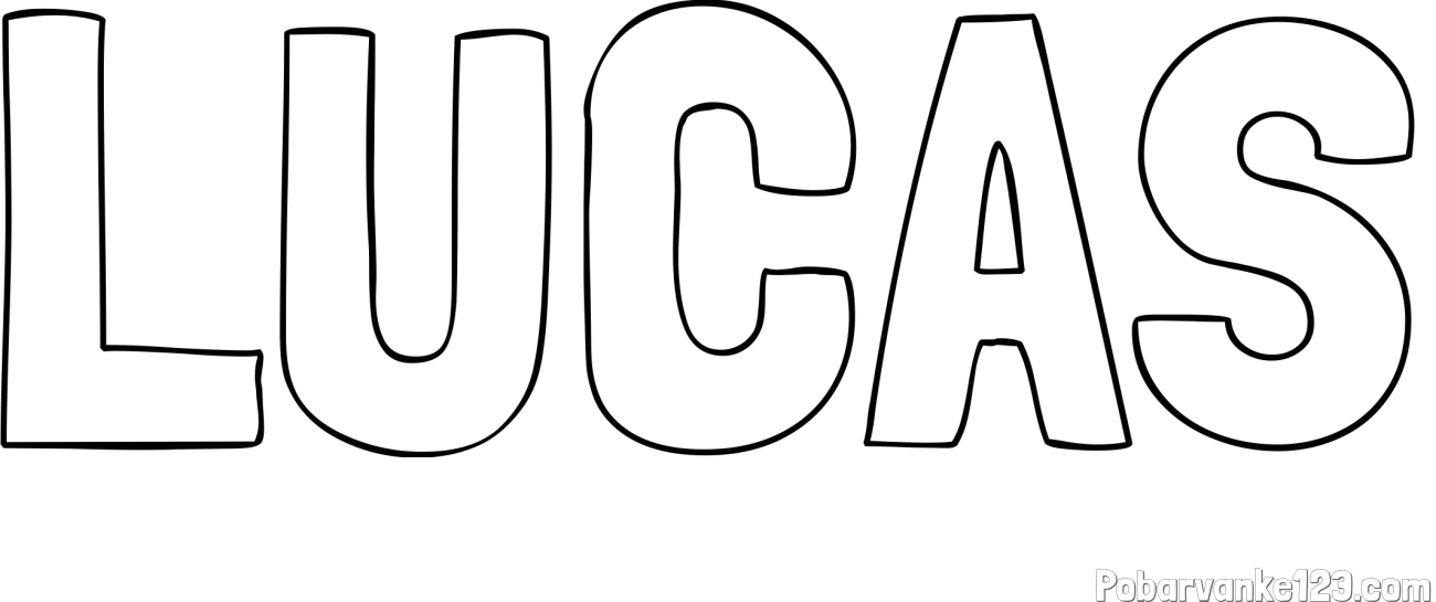 Pobarvanka imena LUCAS