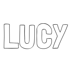 Online izdelana pobarvanka - Pobarvanka imena LUCY