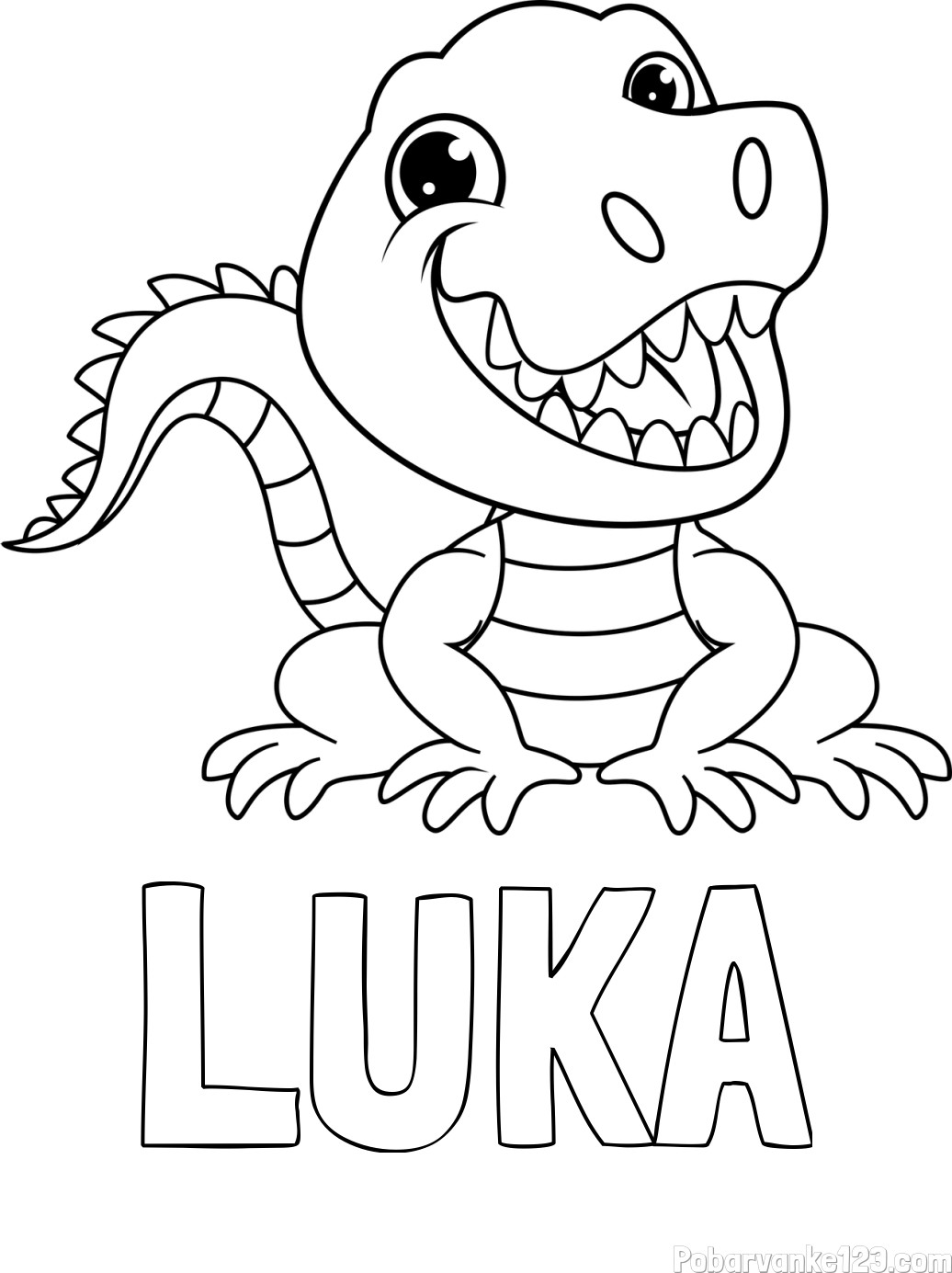 Pobarvanka imena LUKA