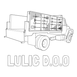 Online izdelana pobarvanka - Pobarvanka imena LULIĆ D.O.O in pobarvanka velikega kamiona z orodjem