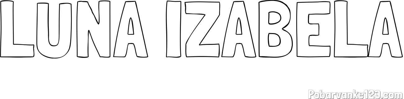Pobarvanka imena LUNA IZABELA