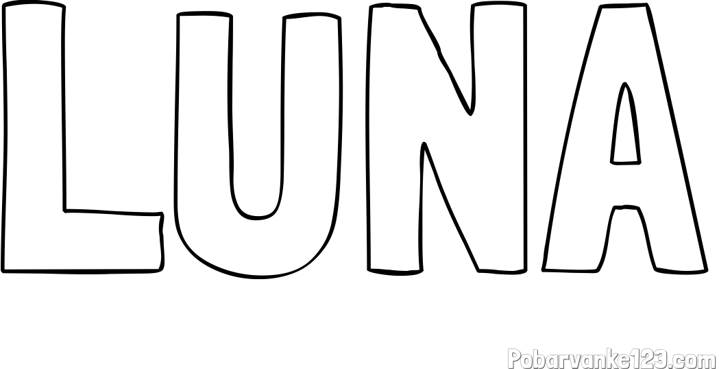 Pobarvanka imena LUNA