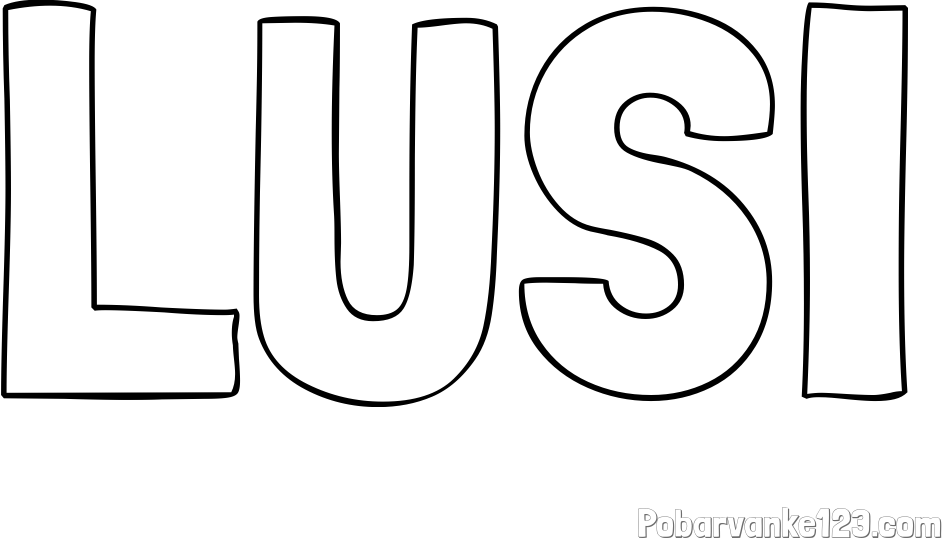 Pobarvanka imena LUSI