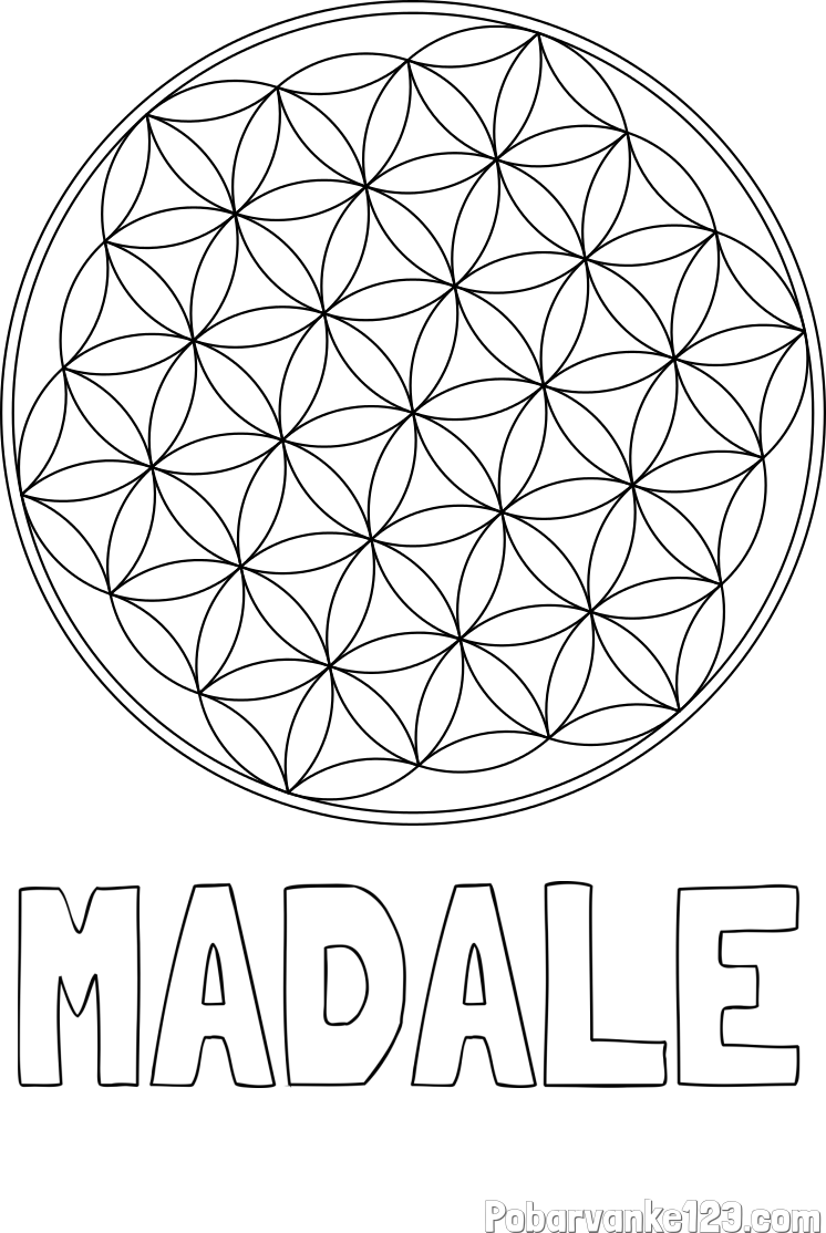 Pobarvanka imena MADALE in mandale