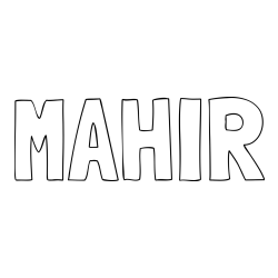 Online izdelana pobarvanka - Pobarvanka imena MAHIR