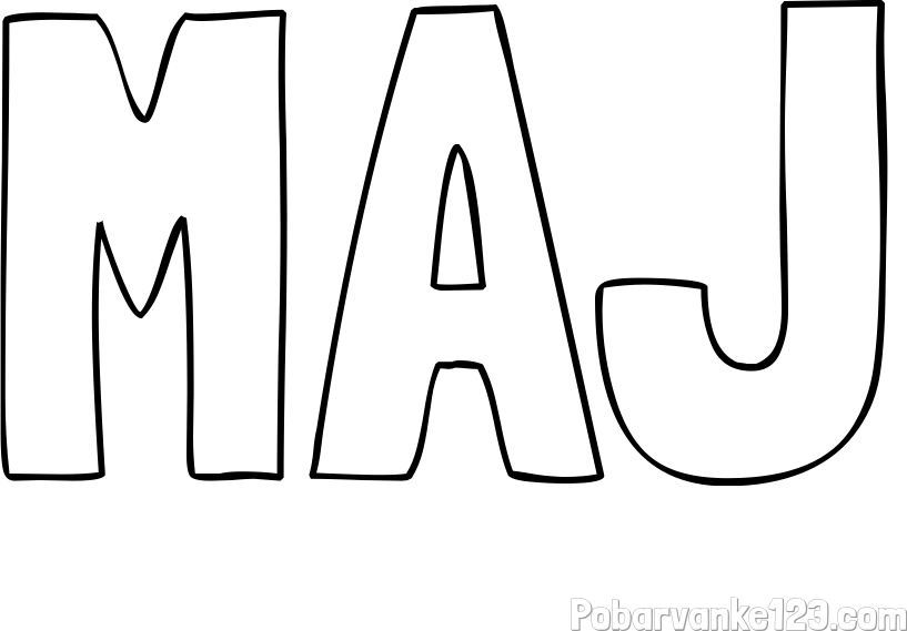 Pobarvanka imena MAJ