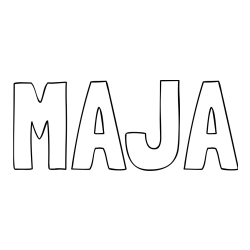 Pobarvanka imena MAJA