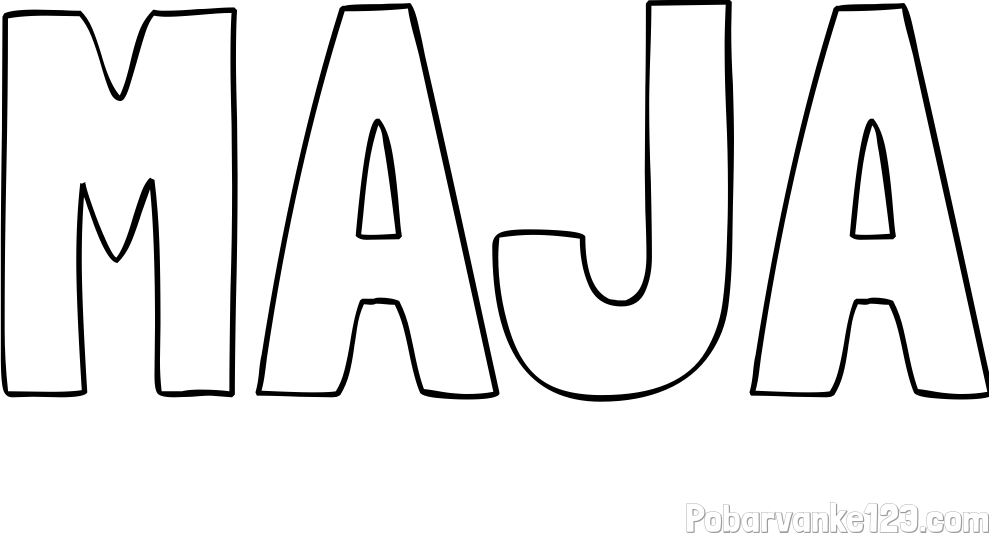 Pobarvanka imena MAJA