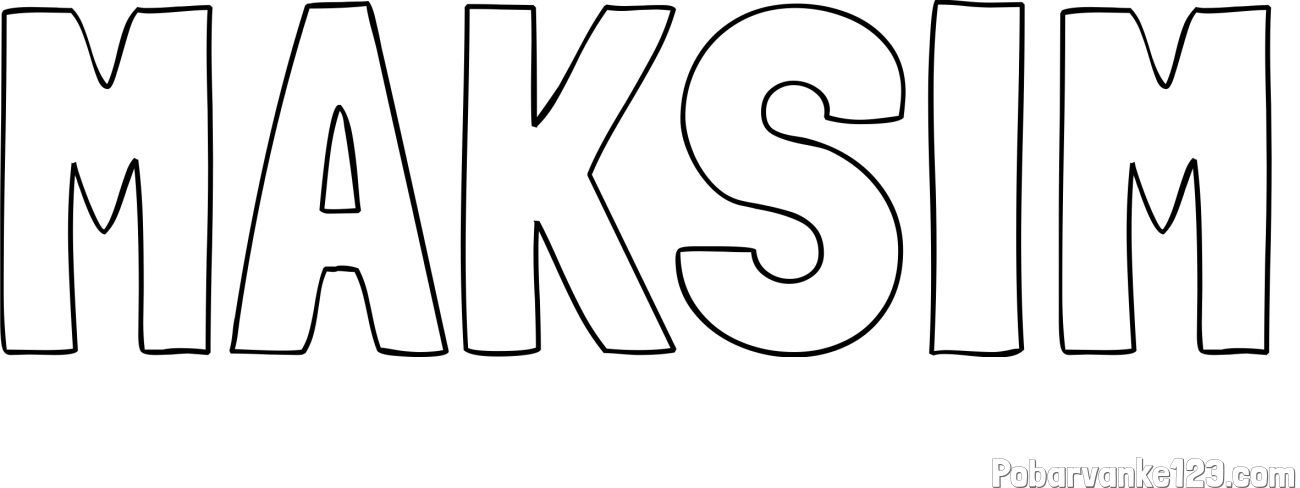 Pobarvanka imena MAKSIM