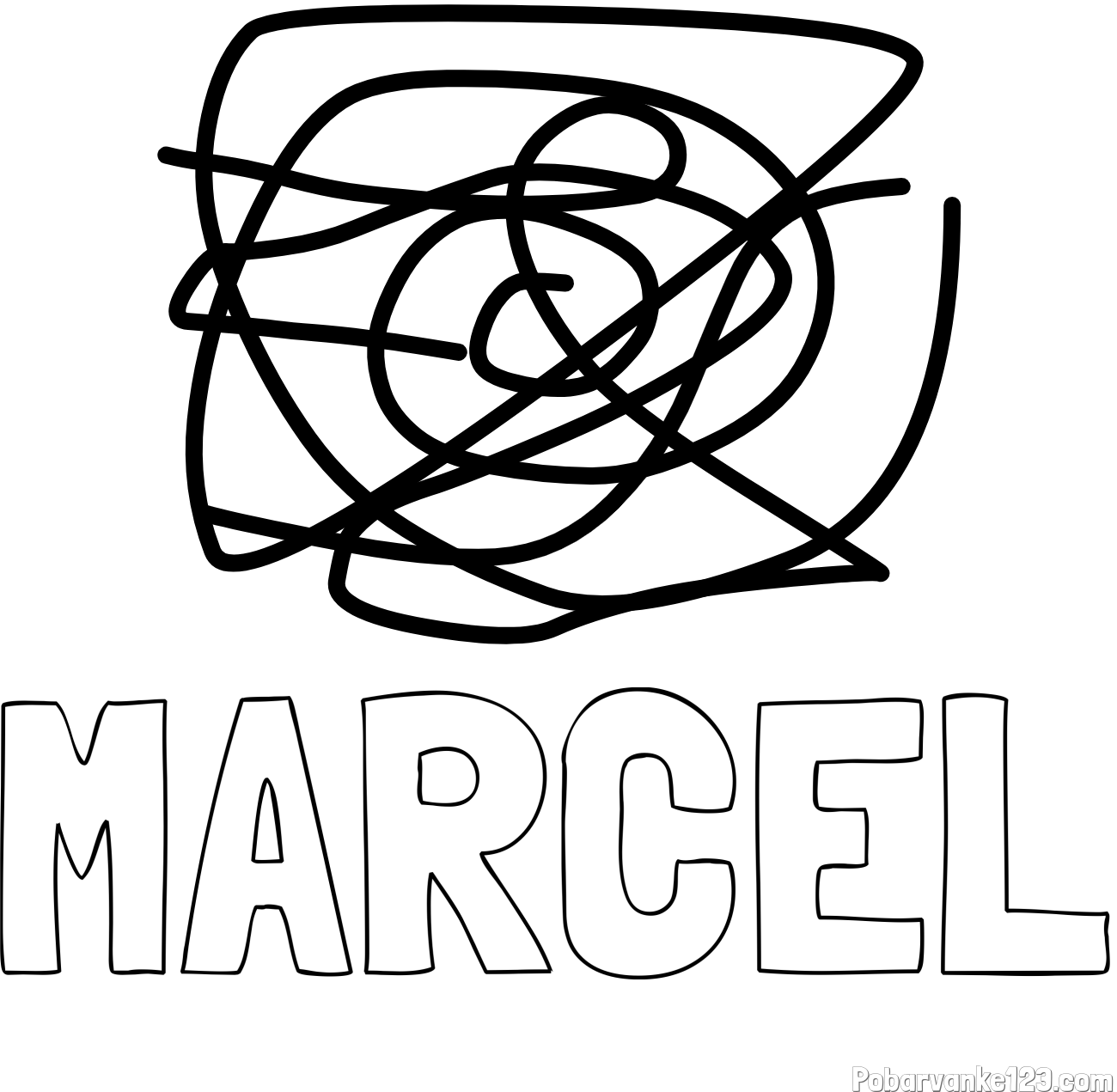 Pobarvanka imena MARCEL in za sproščanje