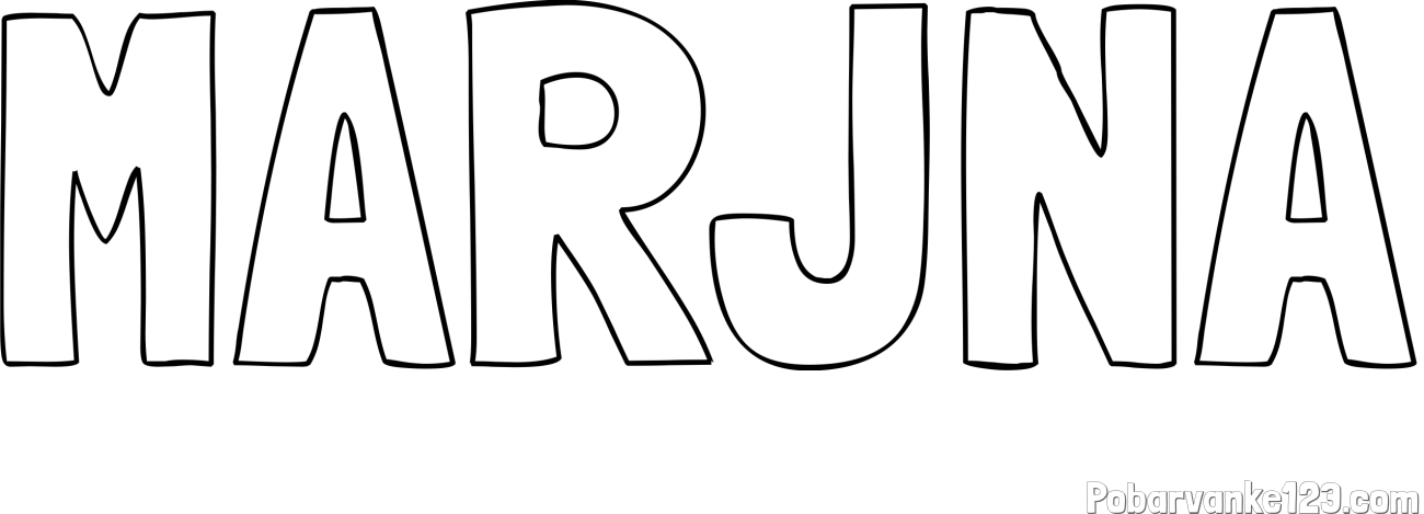 Pobarvanka imena MARJNA