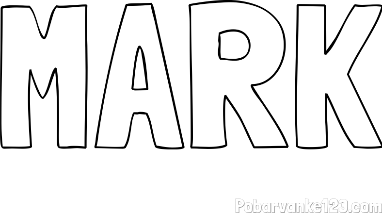 Pobarvanka imena MARK