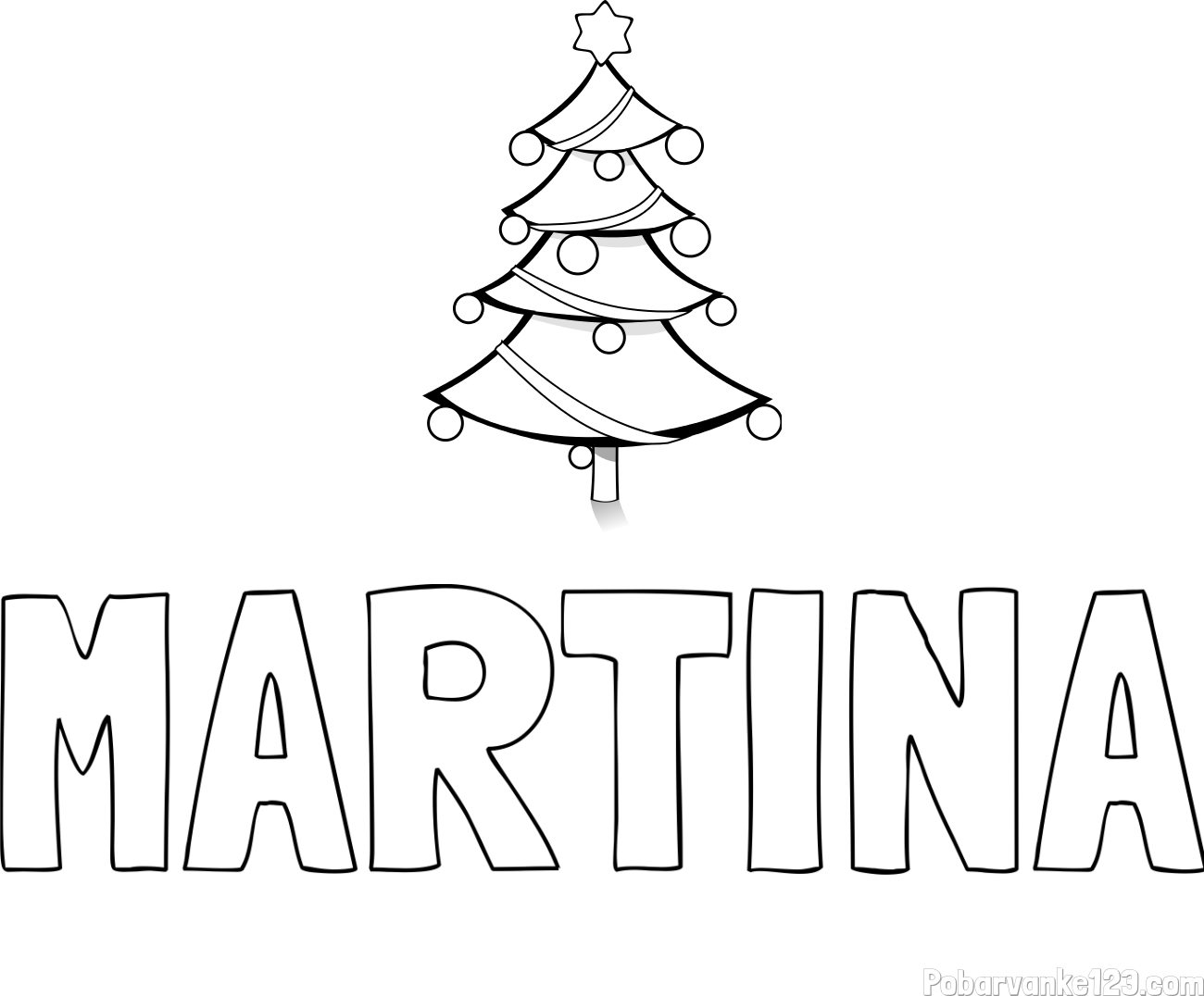 Pobarvanka imena MARTINA